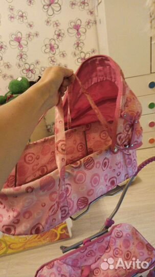 Коляска кукольная+ бэби бон