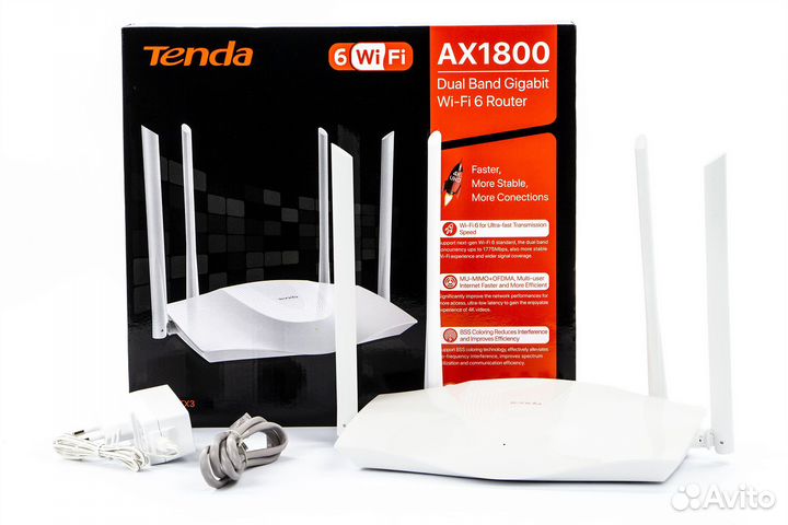 Wi-Fi 6 Tenda tx3 AX 1800 гигабитный Роутер