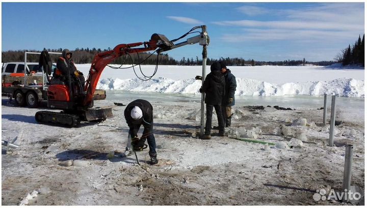 Ремонт фундамента винтовыми сваями