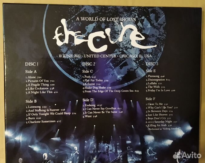 The Cure A world OF lost shows 3LP blue vinyl box