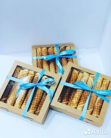 Вафельные трубочки и орешки на заказ