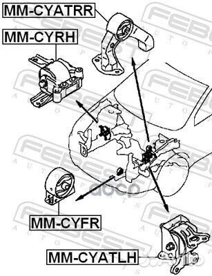 Опора двигателя левая (гидравл) mitsubishi lanc