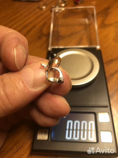 Серьги белое золото с сапфирами