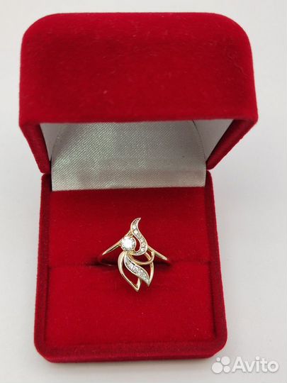 Е.Ц. Кольцо с камнями, золото 585, id 60699