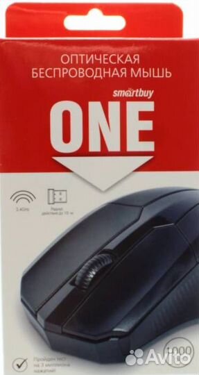 Мышь беспроводная Smartbuy ONE 303AG-K черная (SBM