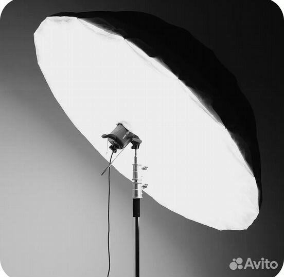 Зонт 190 см для студийной фотосъемки с диффузором
