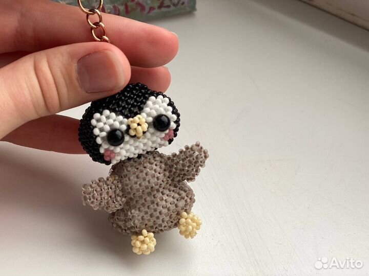 Амигуруми из бисера пингвин