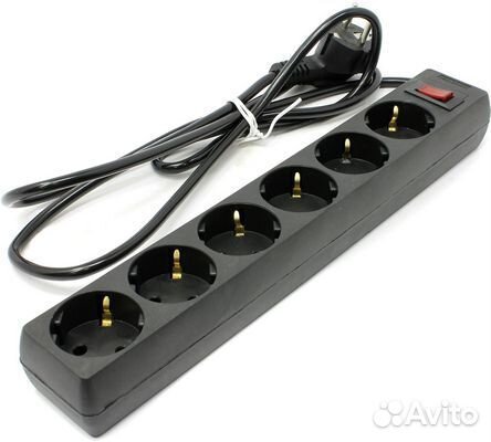 Сетевой фильтр ExeGate SP-6-1.8B 1,8м 6 розеток черный (EX119391RUS)