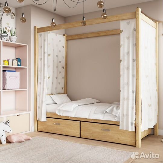 Кровать детская настоящий массив