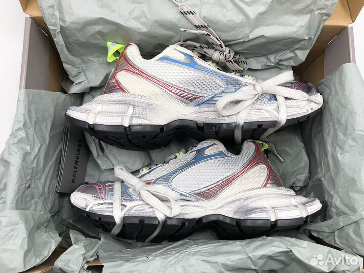 Balenciaga 3xl Sneaker Worn-Out - White Blue Red