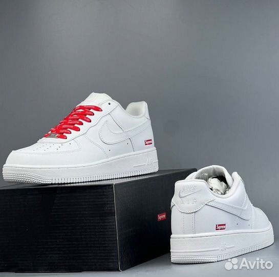 Кроссовки Nike Air Force 1 Supreme Белые