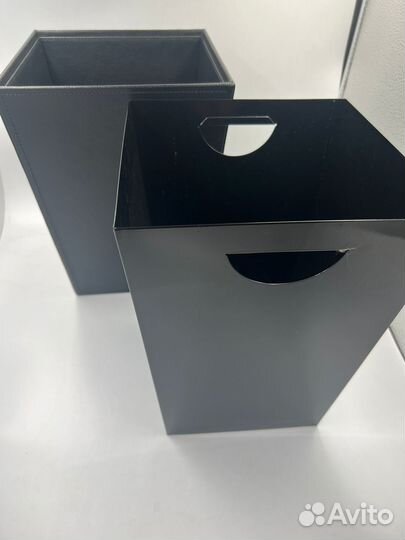 Мусорный бак с мешком-вкладышем искусств кожа