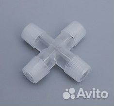 Коннектор для дюралайта 13 мм, 2W, Х - образный