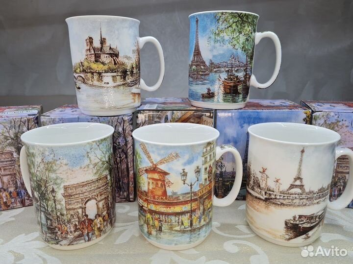 Кружки Мулен Руж, Елисейские поля, Сена и др