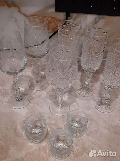 Хрустальные фужеры,бокалы,рюмки ССР