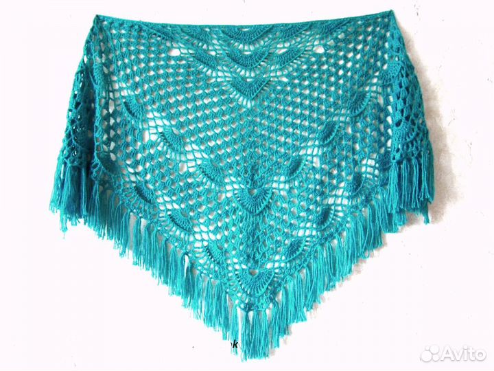 Шаль вязаная крючком женская