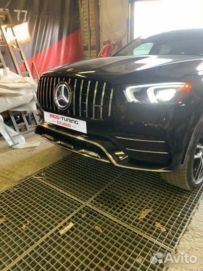 Диффузор с насадками + решетка Mercedes GLE v167