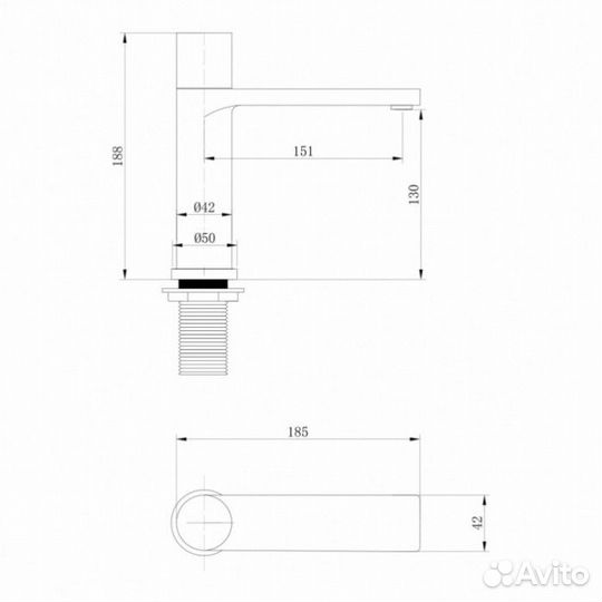 Смеситель для раковины Abber Rund AF8710NG