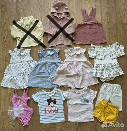 Пакет вещей на девочку 80-86