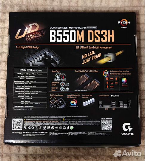 Материнская плата Gigabyte b550m ds3h