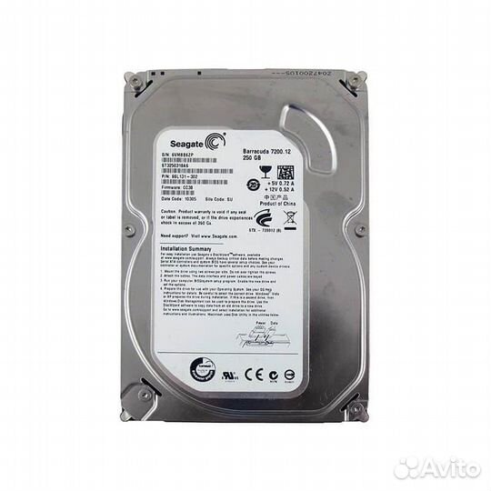 Жёсткий диск - HDD 250 гб (для пк, SATA, 3.5