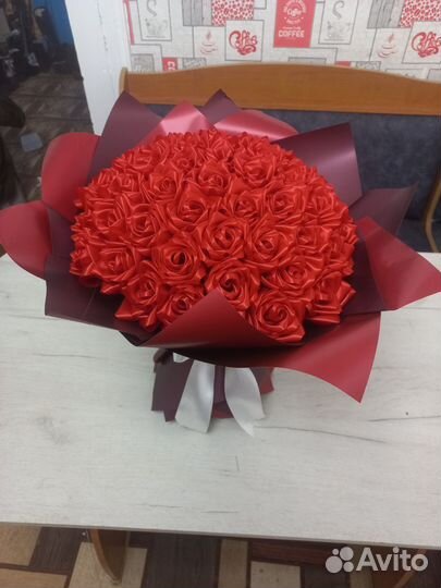 Букет из атласных лент