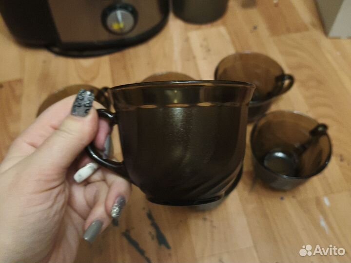 Набор чашек стекло