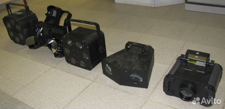 Светомузыка LED Pro 5шт RGB Линза Строб Mic DMX