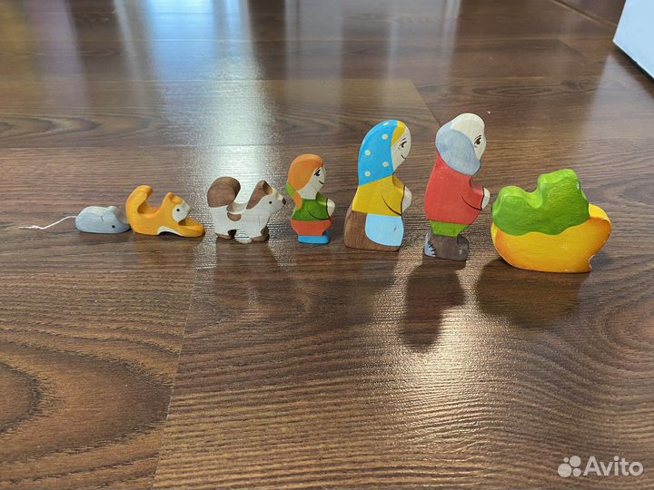 Деревянные фигурки сказка репка