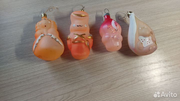 Елочные игрушки СССР советские, винтаж