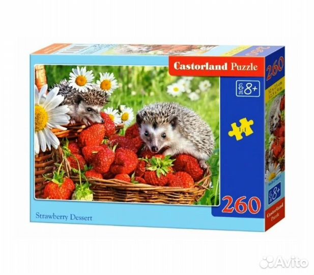 Пазлы 260 Ёжик и клубника, В-27484, 411011