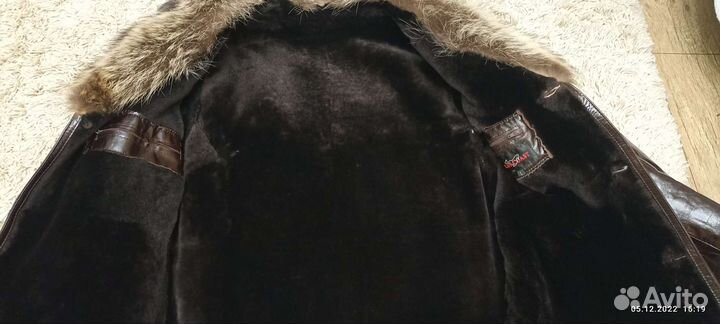 Кожаная куртка мужская зимняя