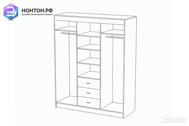 Шкаф-купе Фортуна ясень анкор светлый