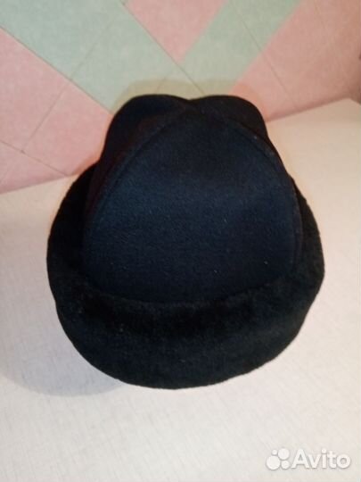 Шапка-скуфья, мутон/овчина, размер 57-59, зимняя