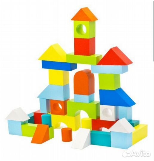 Развивающие деревянные игрушки конструктор городок