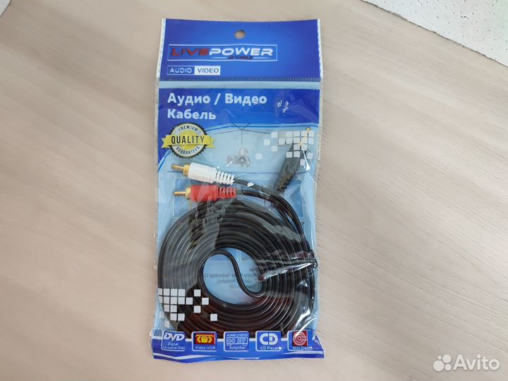 Кабель 3.5 Jack (M) - 2xrca (M) 3м