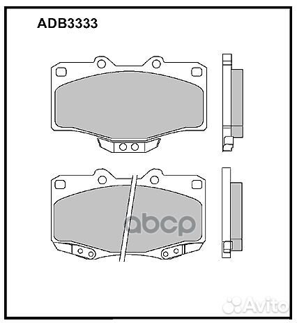 Колодки тормозные дисковые перед ADB3333 AL