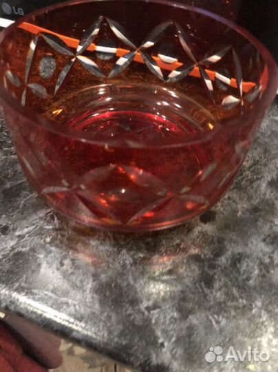 Ваза конфетница СССР хрусталь