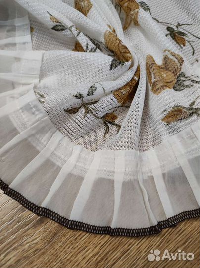 Штора на кухню тюль комплект новая