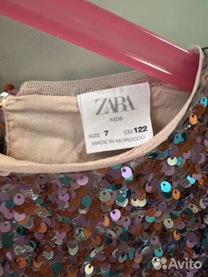 Платье с пайетками для девочки zara