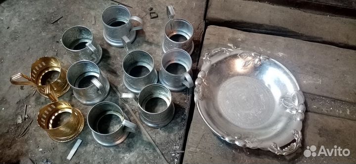 Поднос и подстаканники СССР