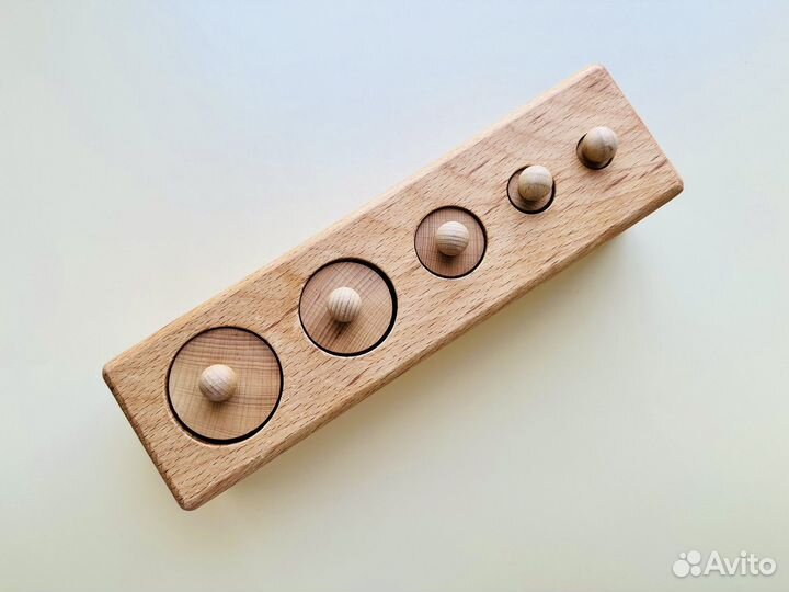 Цилиндры монтессори сортер деревянный