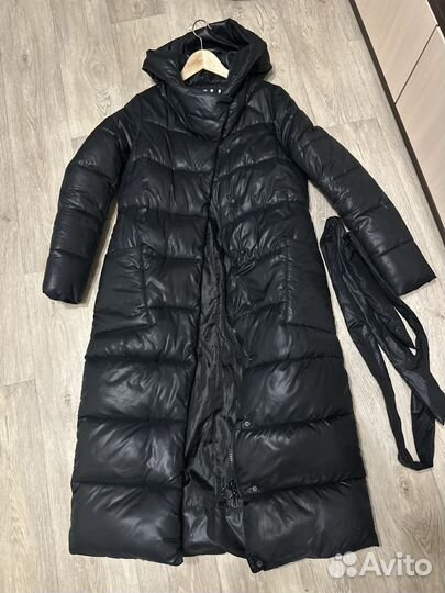 Пуховик куртка пальто женская черная