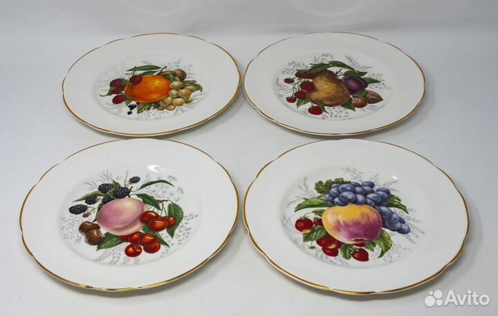 Фруктовые тарелки Regency, фарфор, Англия