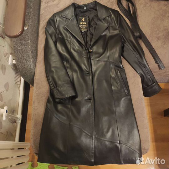 Кожаное пальто