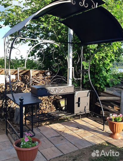 Мангал с печкой