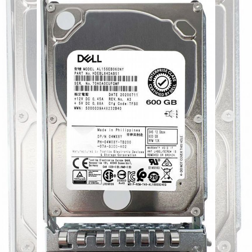 [4WX8Y] Жесткий Диск Dell 600gb Sas 2,5" 4wx8y
