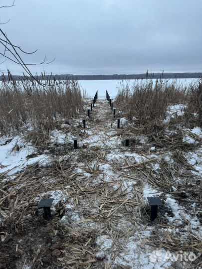 Мостки на винтовых сваях