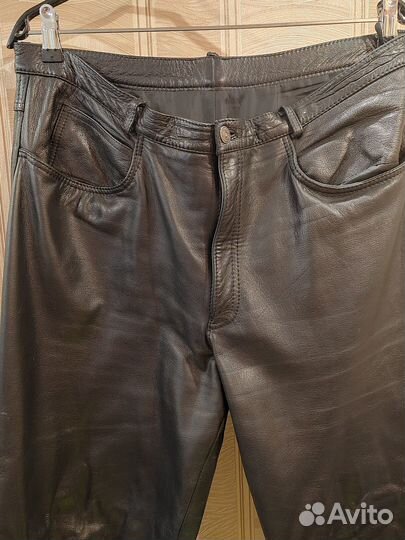 Брюки кожаные мужские р.52-54