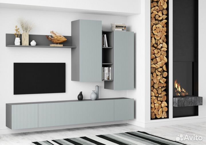 Стенка в гостиную Сканди мдф